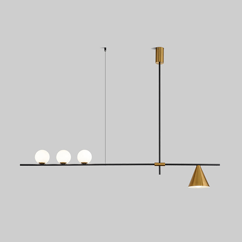 Contemporary Island Light Fixtures Geometric Glass Island Chandelier Lights for Dining Room