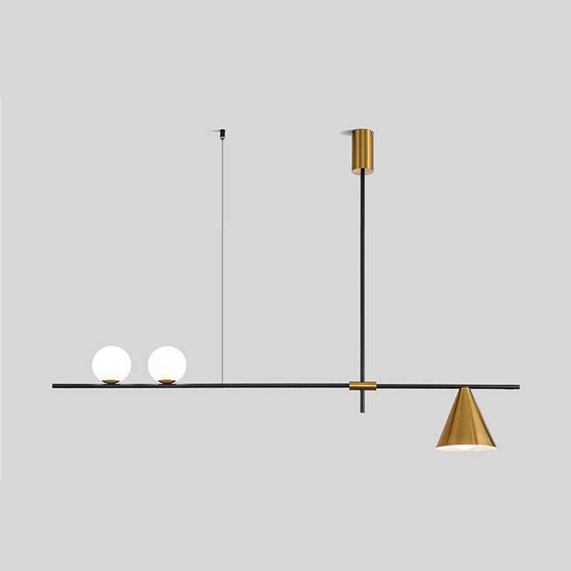 Contemporary Island Light Fixtures Geometric Glass Island Chandelier Lights for Dining Room