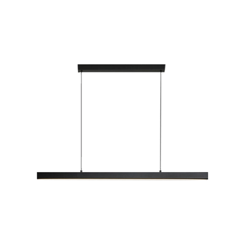 Metal 1-Light Contemporary Pendant Lights Linear Pendant Light Fixture with Acrylic Shade