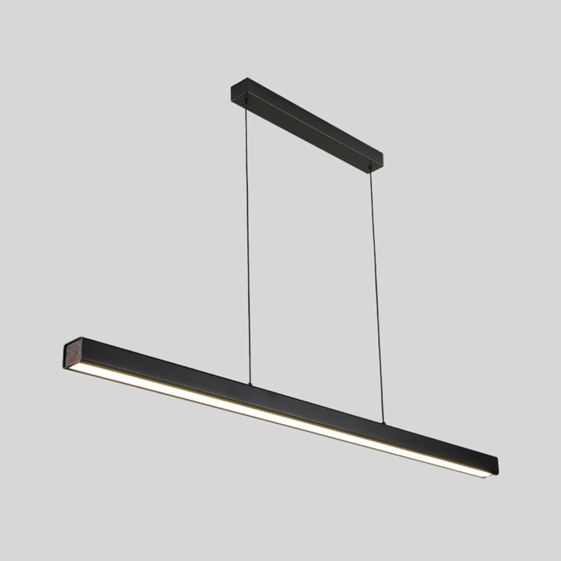 Metal 1-Light Contemporary Pendant Lights Linear Pendant Light Fixture with Acrylic Shade