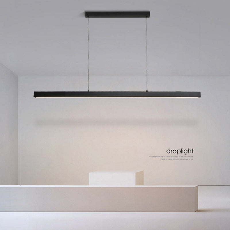 Metal 1-Light Contemporary Pendant Lights Linear Pendant Light Fixture with Acrylic Shade