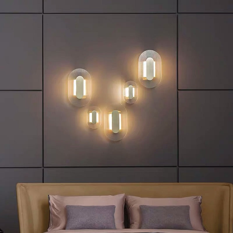 Glass Geometric Wall Sconce Lights Modern Style 1 Light Wall Lighting Ideas