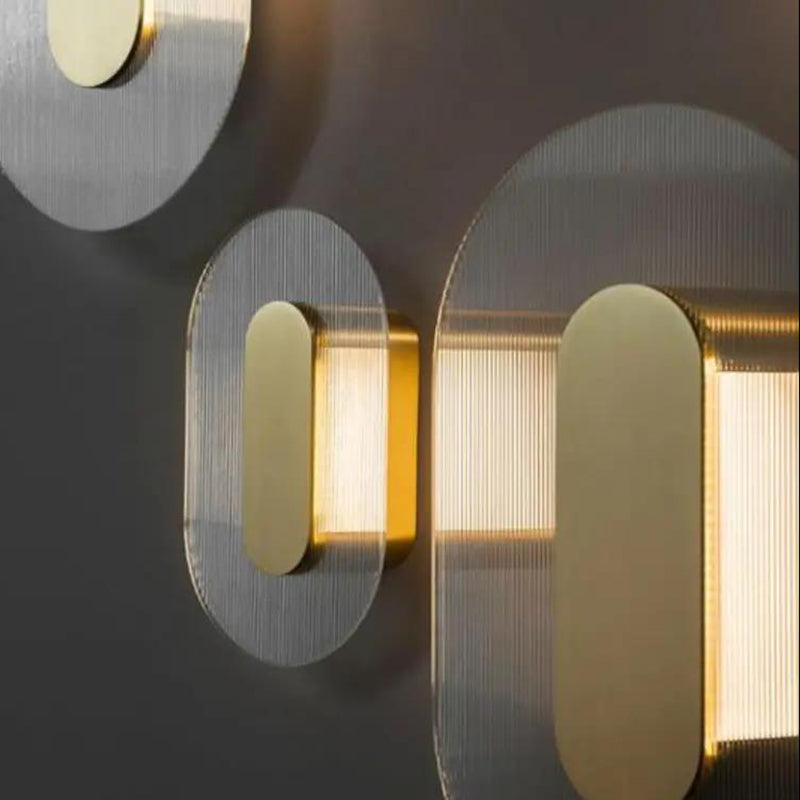 Glass Geometric Wall Sconce Lights Modern Style 1 Light Wall Lighting Ideas