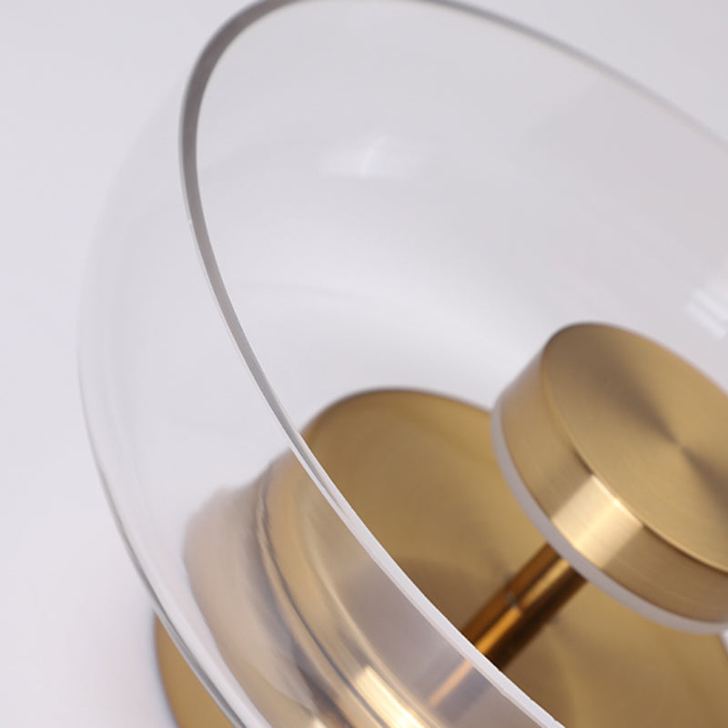Glass Circular Wall Sconce Lights Modern Style 1 Light Wall Murd Mottes Lampes
