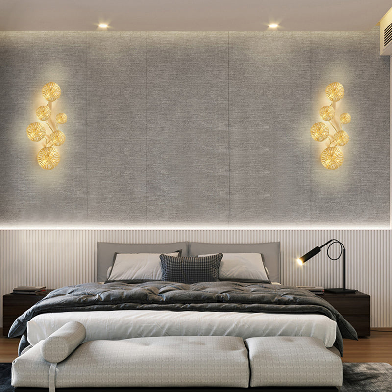 Éclairage mural de forme multiples uniques Éclairage mural métallique de style moderne en laiton