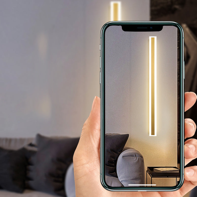 Lineare Form Metall Wandleuchten moderner Stil 1 Lichtwandbeleuchtung