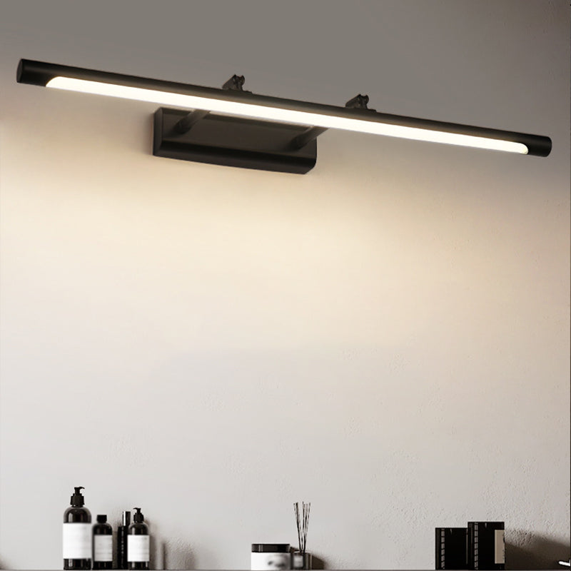 Lineaire vorm Metalen wand SCONCE Modern 1 lichte zwaaitarm Mirror Wandgemonteerd licht