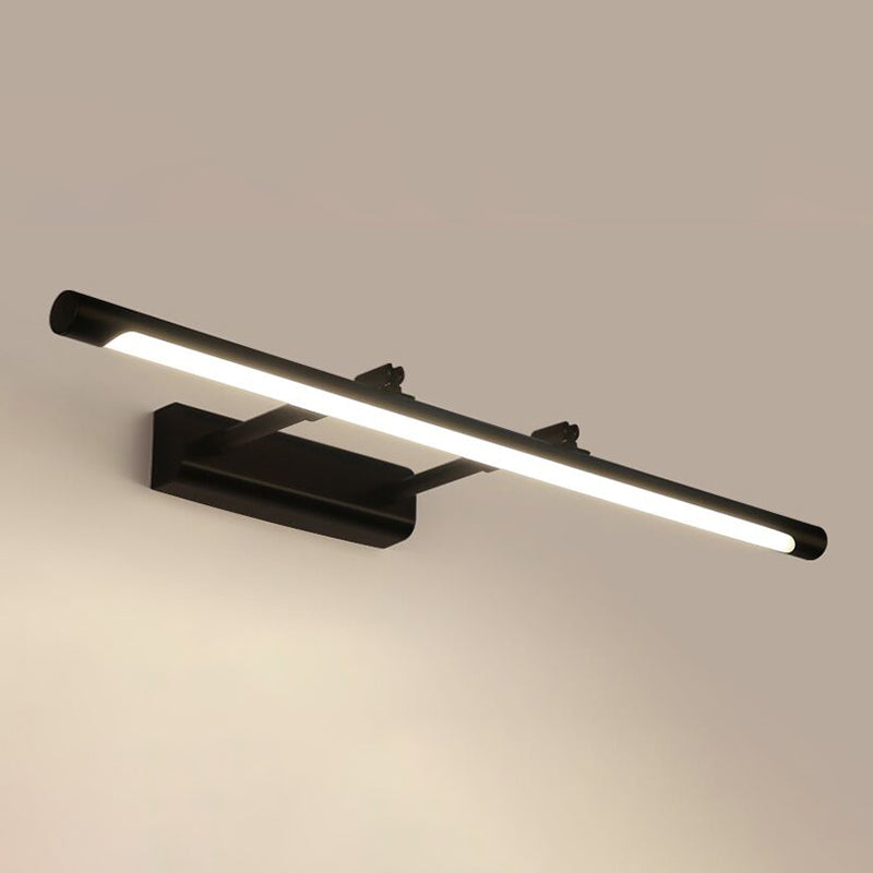 Linear Shape Metal Wall Sconce Modern 1 Light Swing Arm Mirror Wall Mounted Light