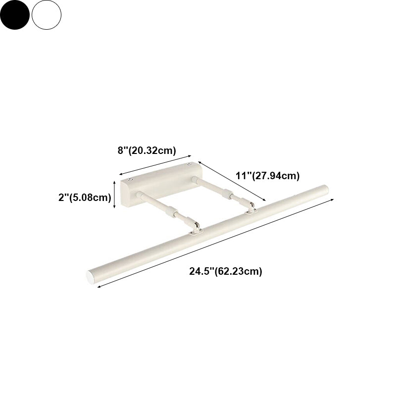 Linear Shape Metal Wall Sconce Modern 1 Light Swing Arm Mirror Wall Mounted Light
