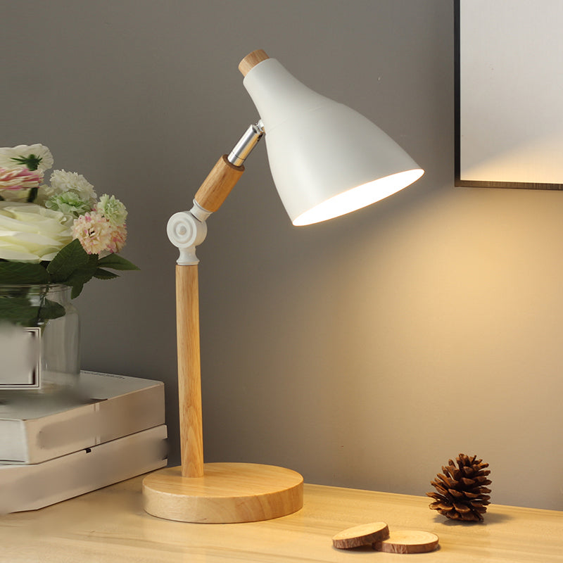 Modern Style Conical Table Lamp Metal 1-Light Nightstand Lamp