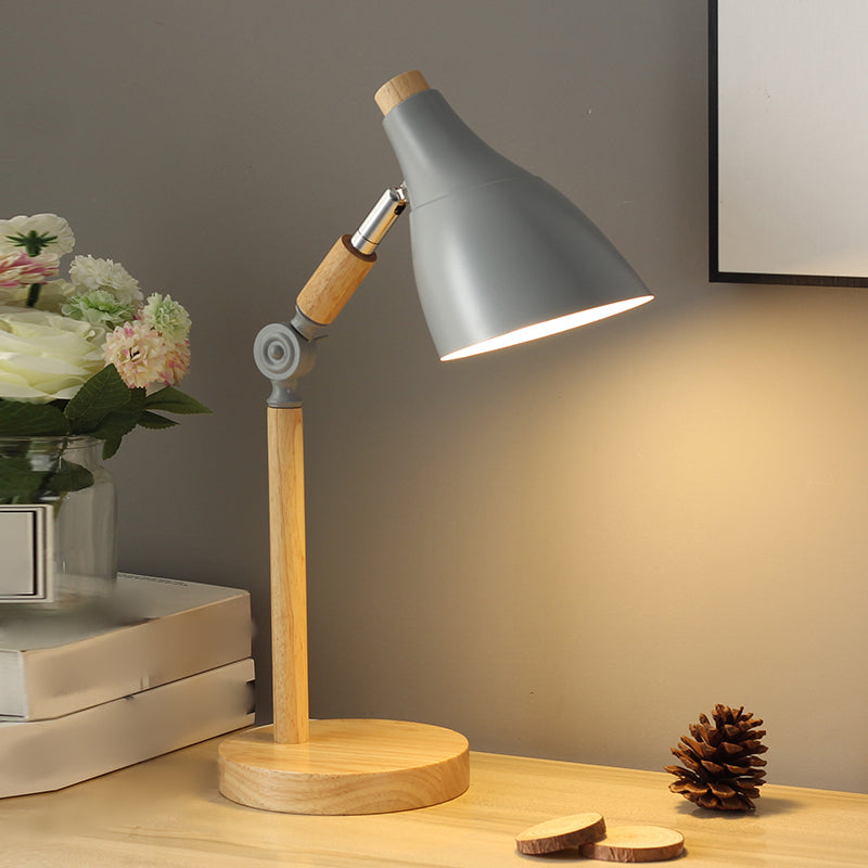Modern Style Conical Table Lamp Metal 1-Light Nightstand Lamp
