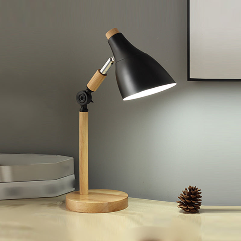 Modern Style Conical Table Lamp Metal 1-Light Nightstand Lamp