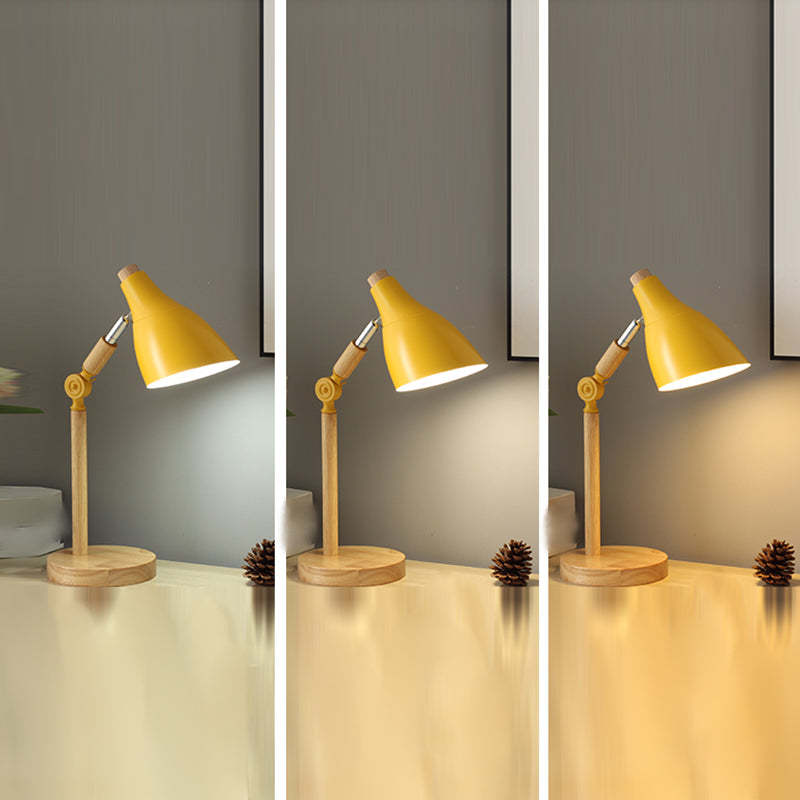 Modern Style Conical Table Lamp Metal 1-Light Nightstand Lamp