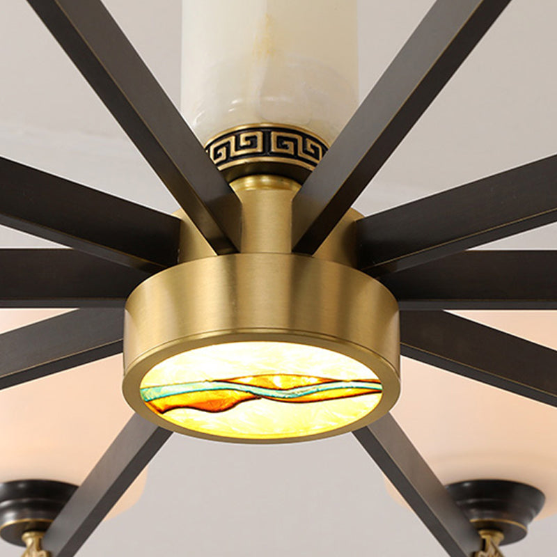 Multi Light Cylindrical Branch Hanging Pendant Modern Style Metal Hanging Lighting