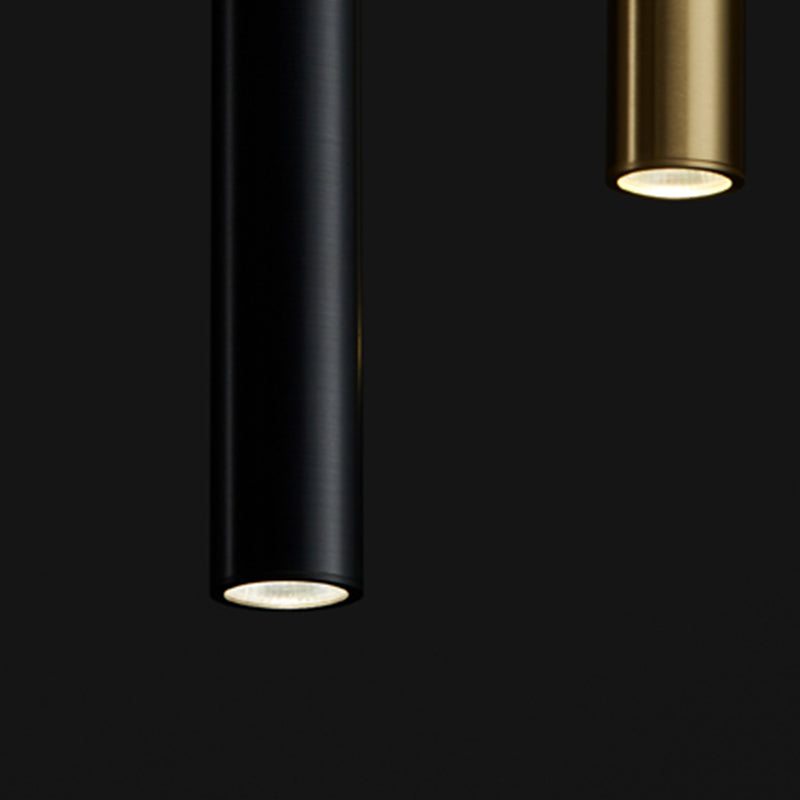 Metal Linear Shape Hanging Lights Modern Multi Light Pendant Light pour salle à manger