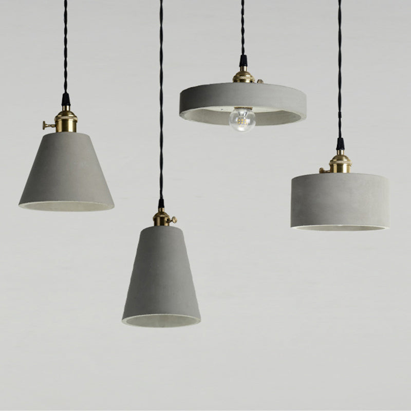 Créatif 1 Light Pendant Light Ciment suspendu luminaire pour le café