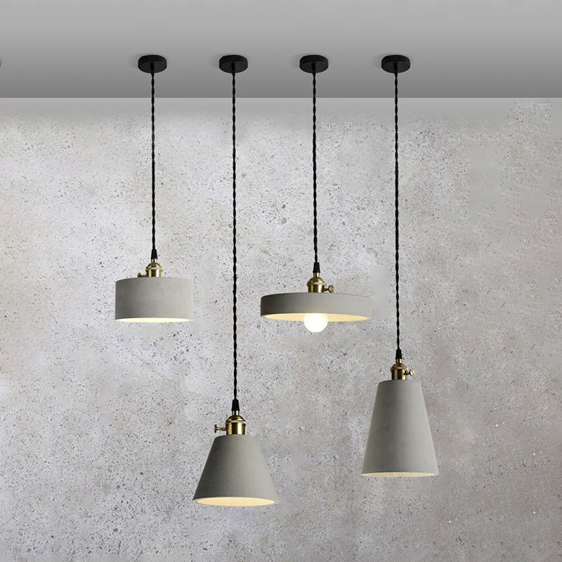 Créatif 1 Light Pendant Light Ciment suspendu luminaire pour le café
