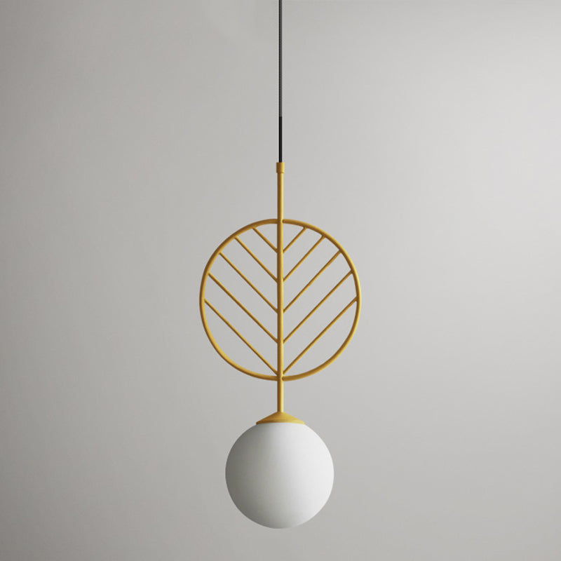 Créatif 1-Light Plafond pendentif feuille de verre clair lampe suspendue pour la salle à manger