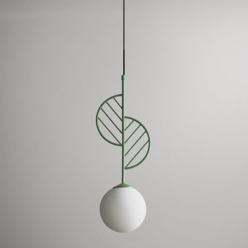 Créatif 1-Light Plafond pendentif feuille de verre clair lampe suspendue pour la salle à manger