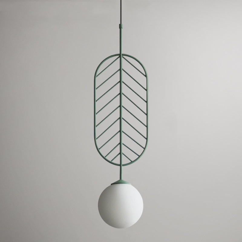 Créatif 1-Light Plafond pendentif feuille de verre clair lampe suspendue pour la salle à manger