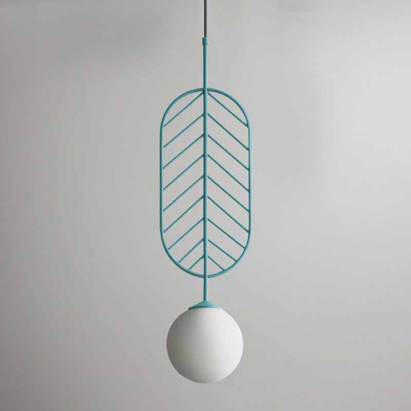 Créatif 1-Light Plafond pendentif feuille de verre clair lampe suspendue pour la salle à manger