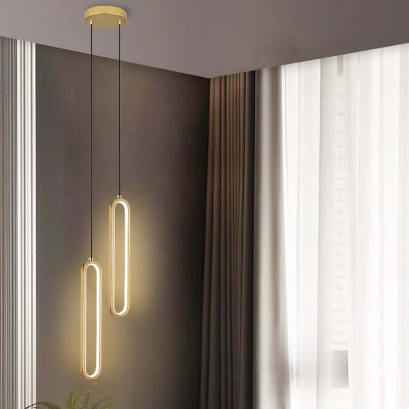 Éclairage de suspension de style moderne linéaire minimaliste Éclairage suspendu pour le salon