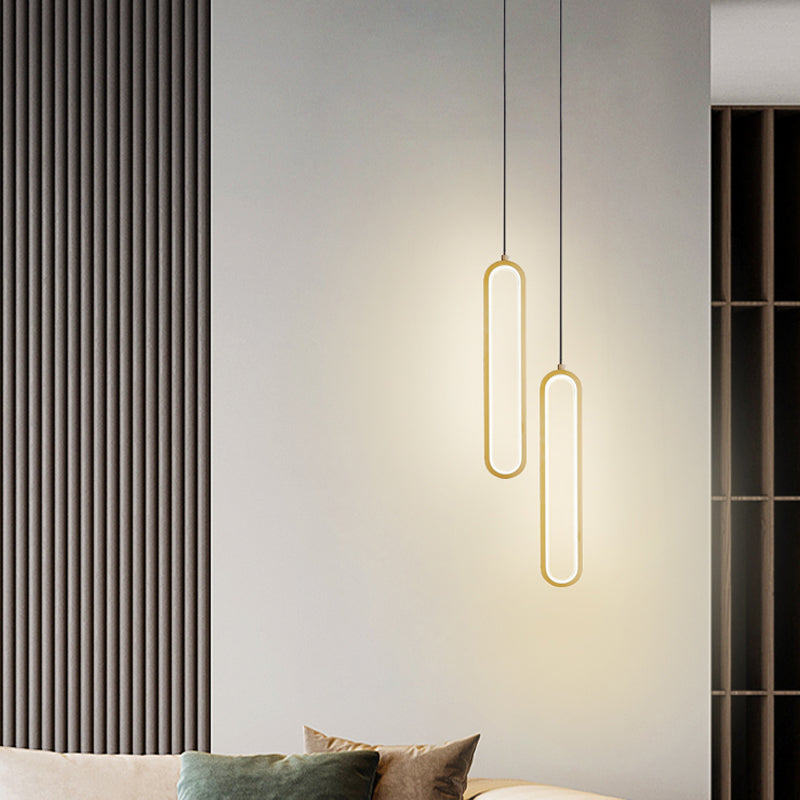 Éclairage de suspension de style moderne linéaire minimaliste Éclairage suspendu pour le salon