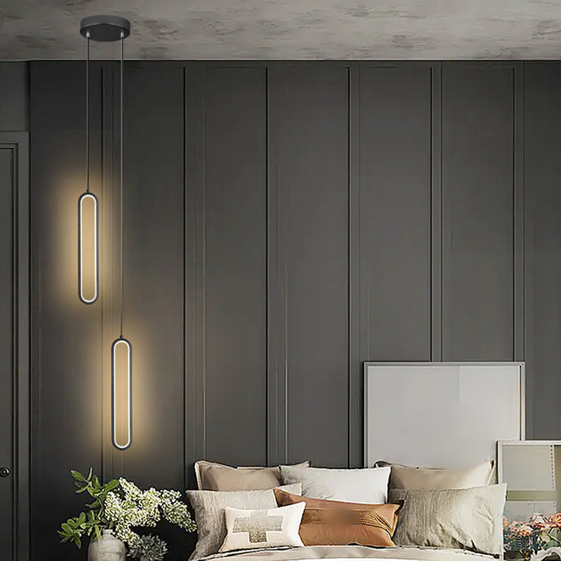 Éclairage de suspension de style moderne linéaire minimaliste Éclairage suspendu pour le salon