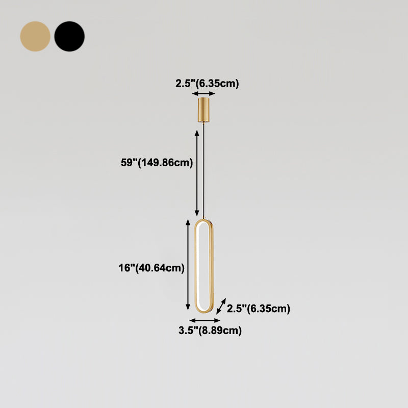 Éclairage de suspension de style moderne linéaire minimaliste Éclairage suspendu pour le salon