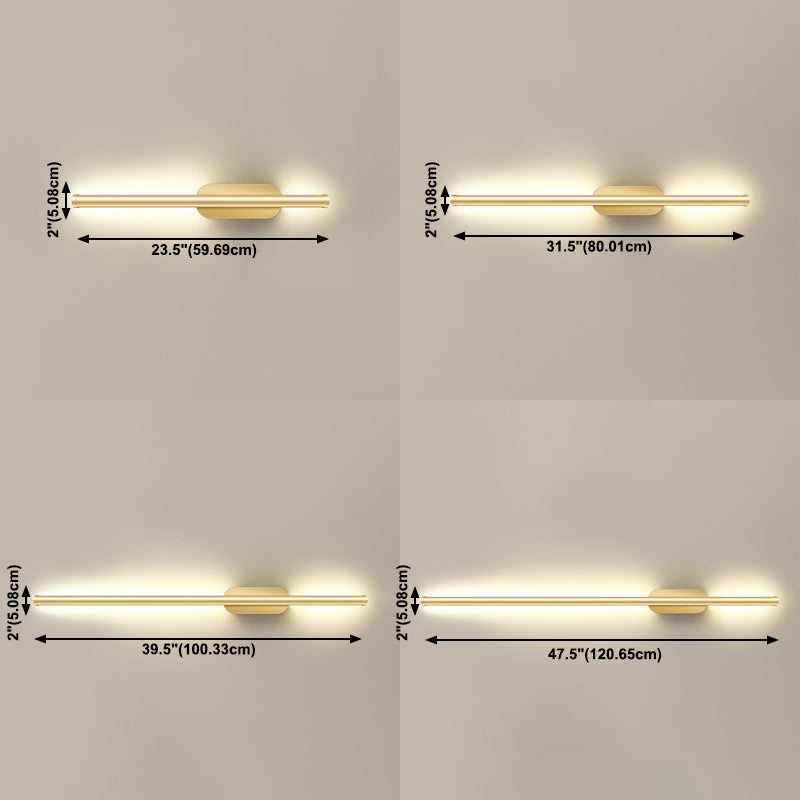 Zeitgenössische Metall Wandleuchte gerade Form LED Wandleuchte für Schlafzimmer