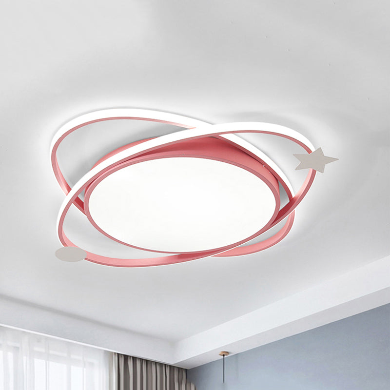 Plafoniera ovale da soffitto Plafoniera moderna da incasso in metallo a LED per camera da letto