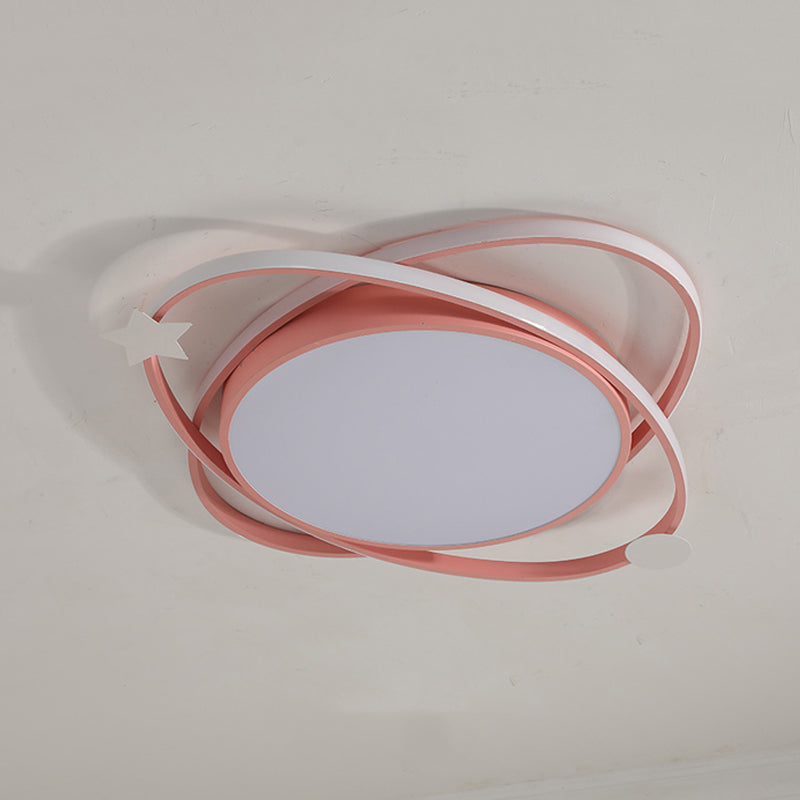 Ovale Deckenleuchte, moderne LED-Deckenleuchte aus Metall für Schlafzimmer