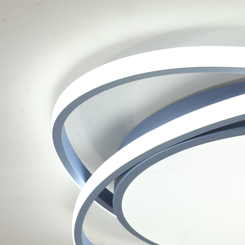 Ovale Deckenleuchte, moderne LED-Deckenleuchte aus Metall für Schlafzimmer