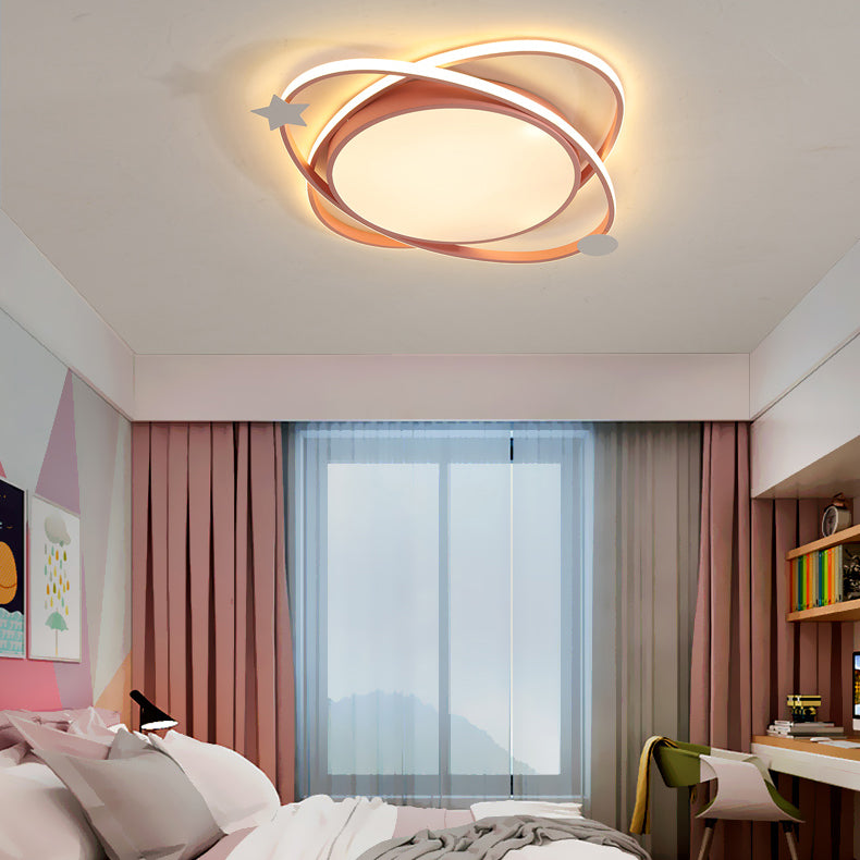 Ovale Deckenleuchte, moderne LED-Deckenleuchte aus Metall für Schlafzimmer