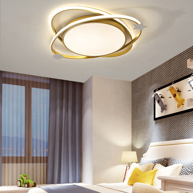 Plafoniera ovale da soffitto Plafoniera moderna da incasso in metallo a LED per camera da letto