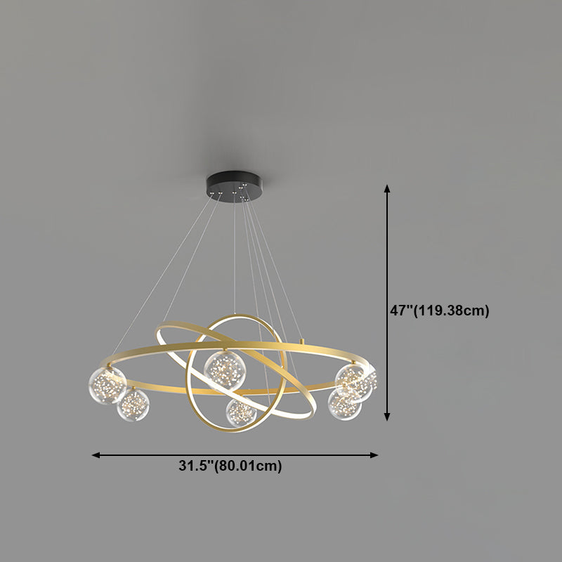 Contemporary Multi Light Glass Chandelier Light Fixtures Restaurant Hanging Chandelier