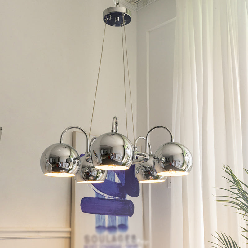 Postmodern Metal Chandelier Light Fixtures Multi Head Restaurant Hanging Chandelier