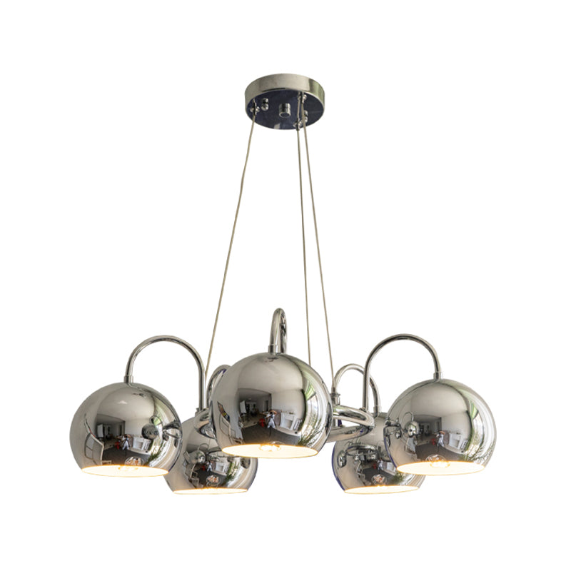 Postmodern Metal Chandelier Light Fixtures Multi Head Restaurant Hanging Chandelier