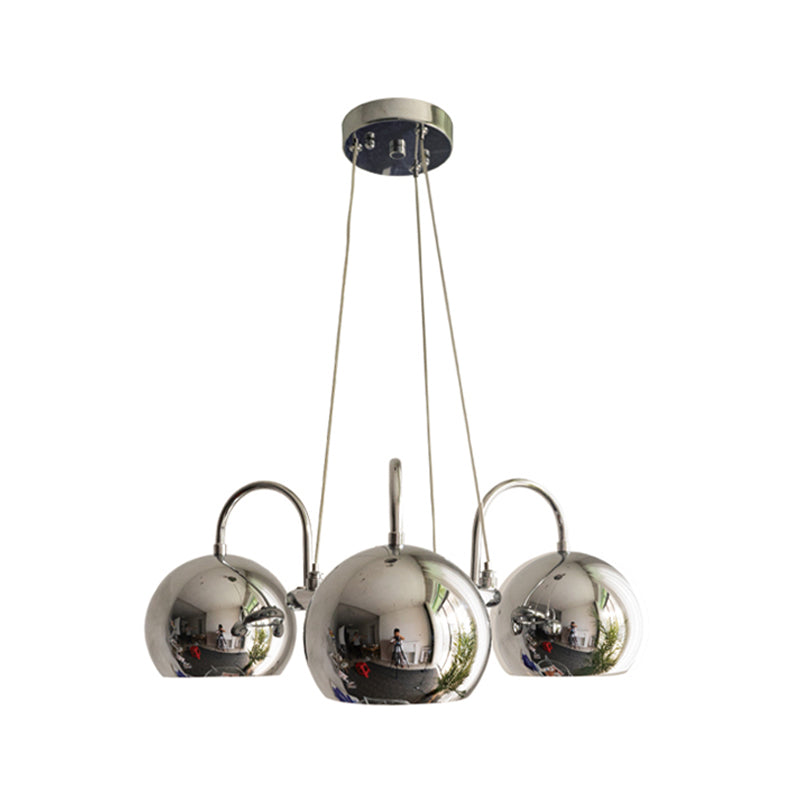 Postmodern Metal Chandelier Light Fixtures Multi Head Restaurant Hanging Chandelier
