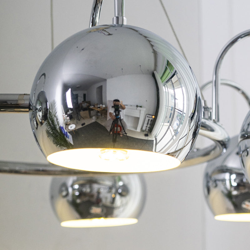 Postmodern Metal Chandelier Light Fixtures Multi Head Restaurant Hanging Chandelier