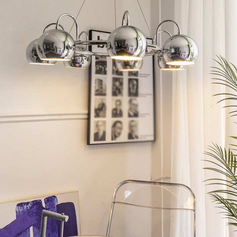 Postmodern Metal Chandelier Light Fixtures Multi Head Restaurant Hanging Chandelier