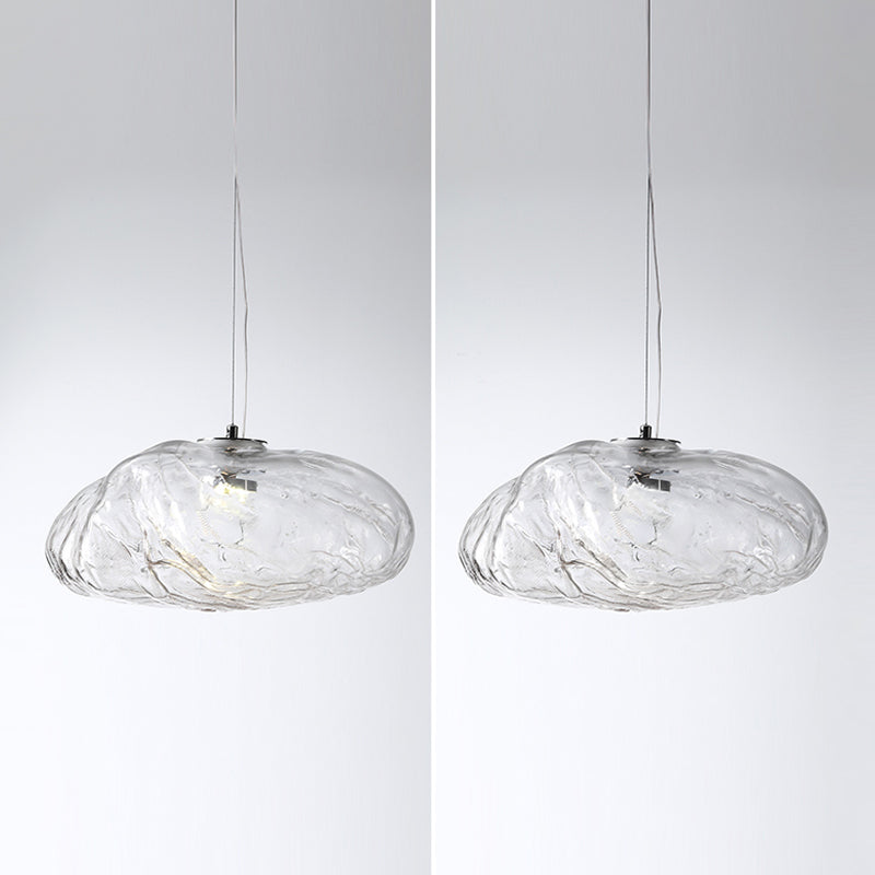 Pendentif en verre nordique en forme de nuage en forme de verre à couches