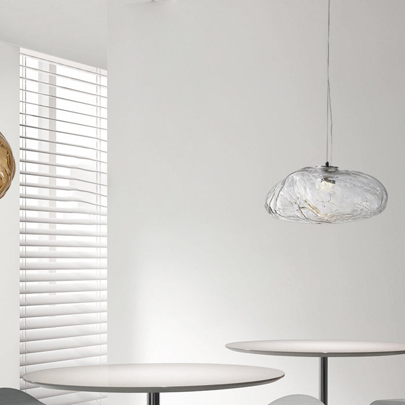 Pendentif en verre nordique en forme de nuage en forme de verre à couches