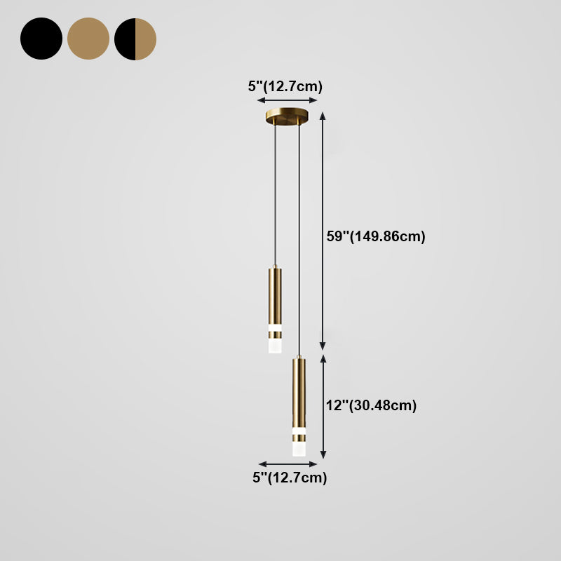 Lumière suspendue métallique