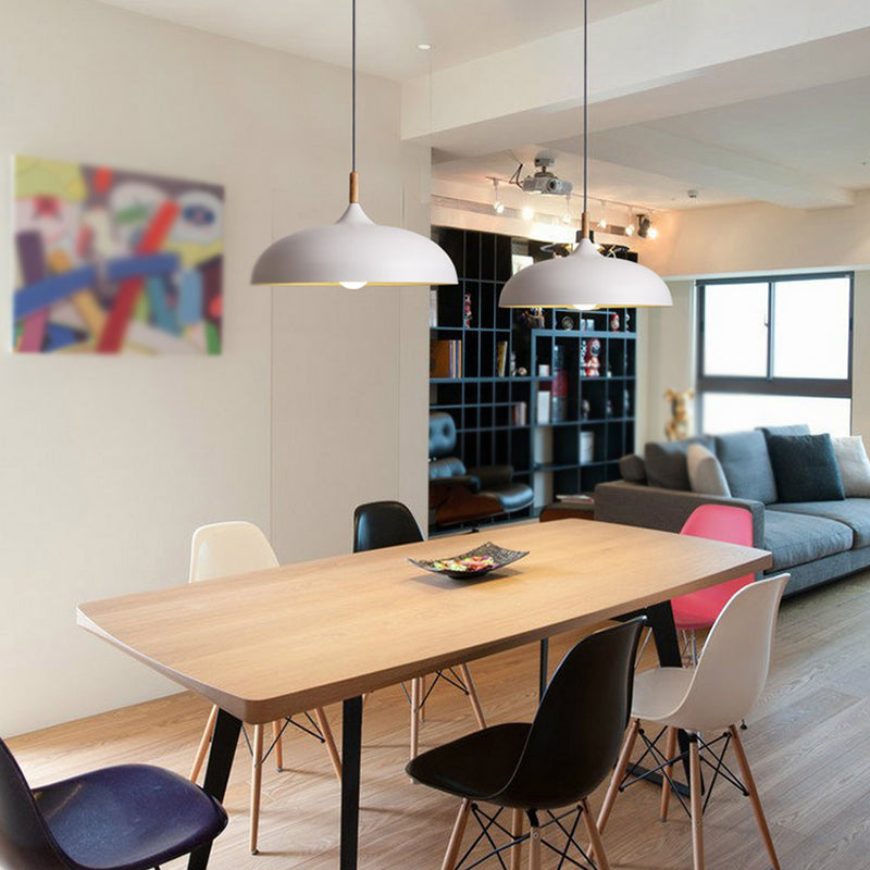 Apparecchio di illuminazione a sospensione in metallo a sospensione industriale per soggiorno