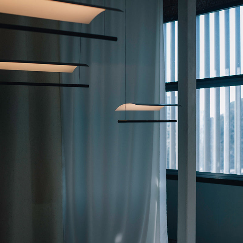 White Metal Island Light Fixture Modern 1-Light Geometry Restaurant LED Hanging Lamp