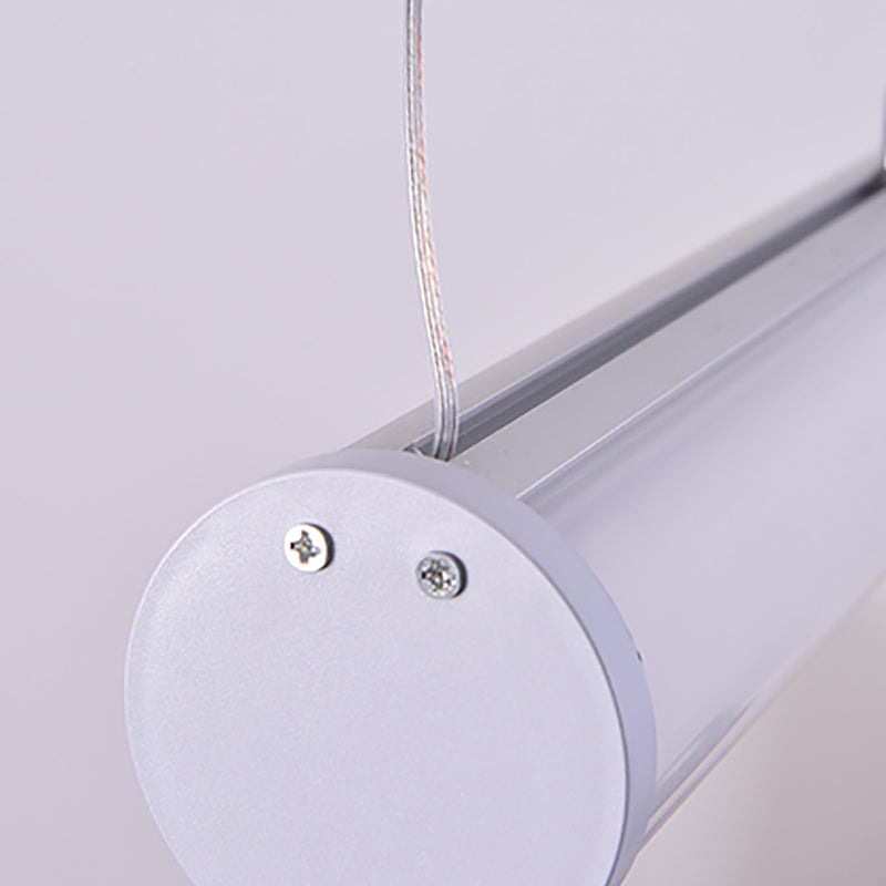 Aluminium Island Leuchte Einfacher Stil 1-Licht-Zylinderrestaurant LED Hanging Lampe