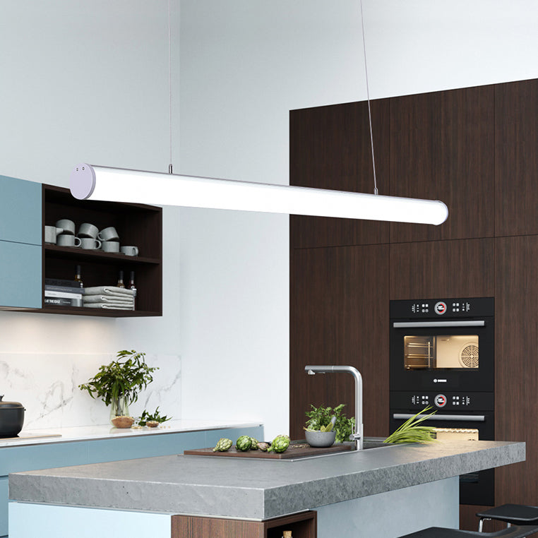 Aluminium Island Leuchte Einfacher Stil 1-Licht-Zylinderrestaurant LED Hanging Lampe