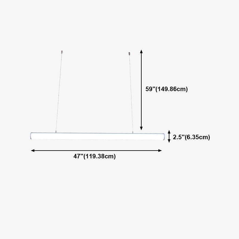 Aluminium Island Leuchte Einfacher Stil 1-Licht-Zylinderrestaurant LED Hanging Lampe