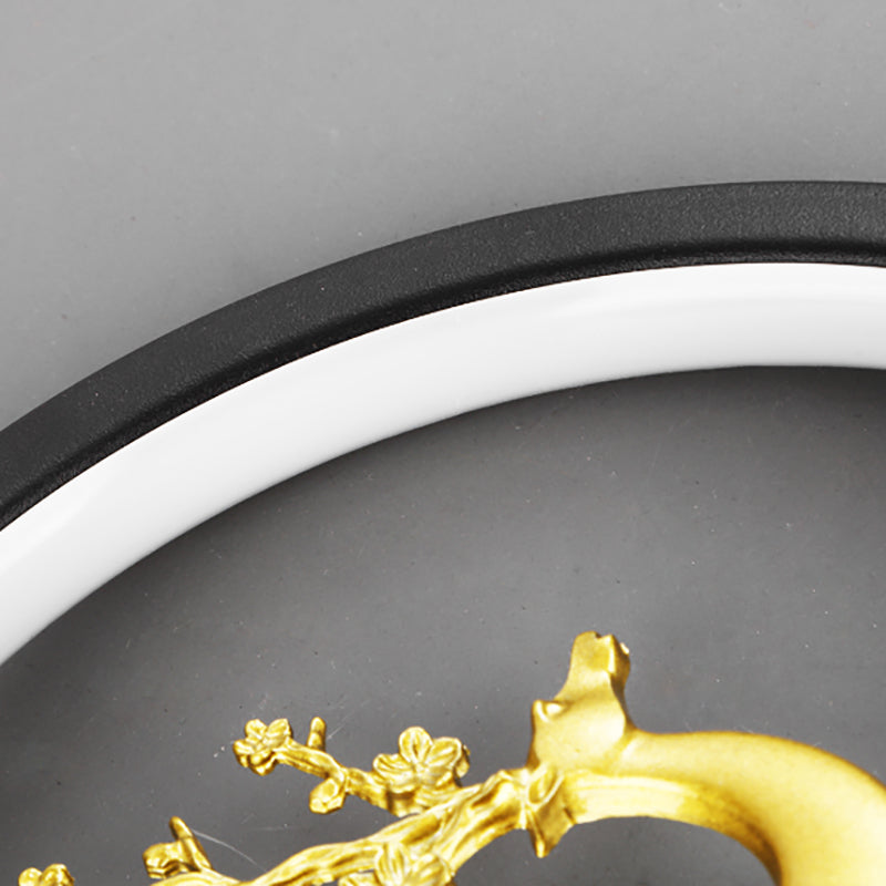 Contemporary Wall Light Geometric Shape LED Wall Sconce with Metal for Living Room